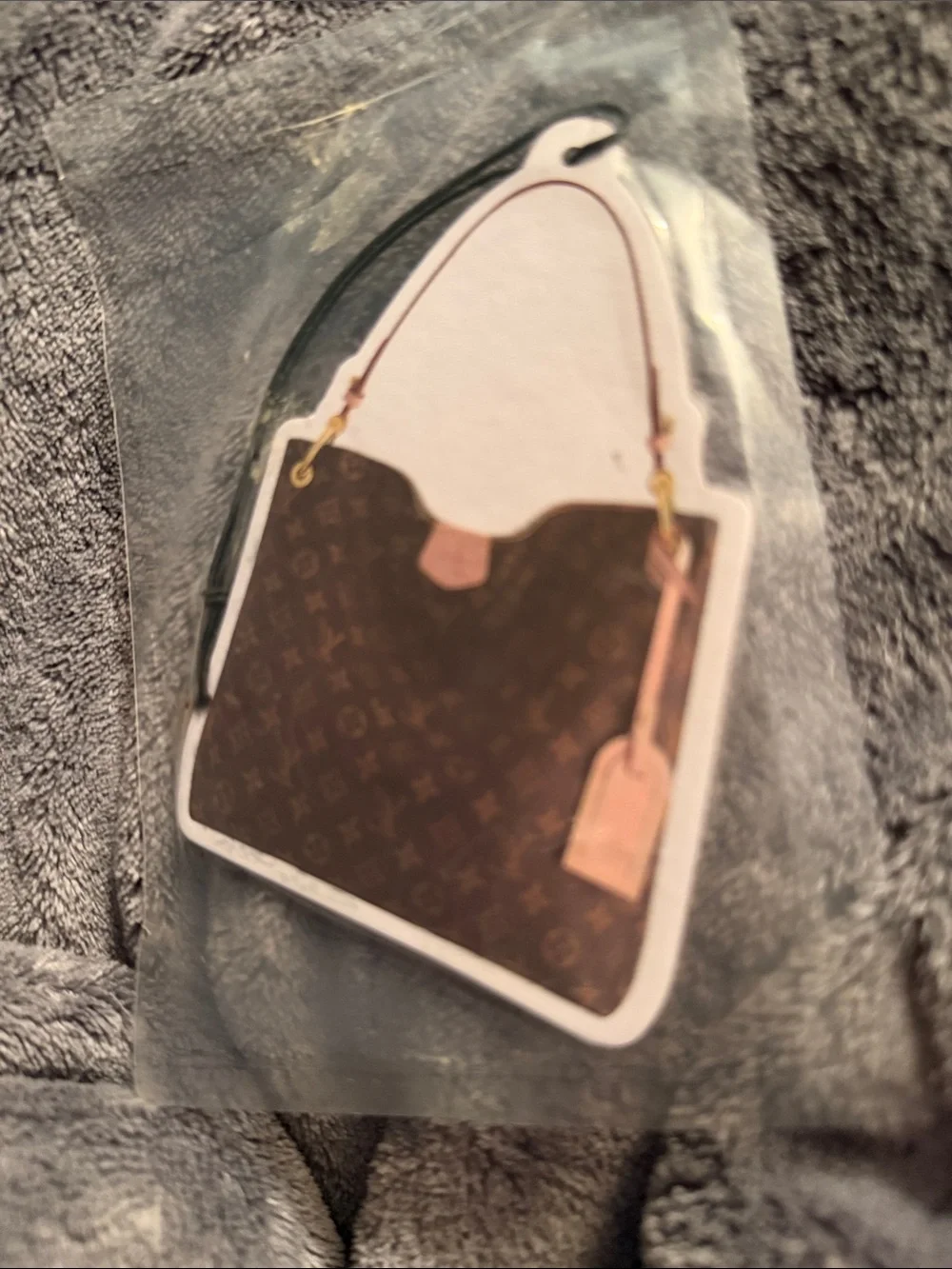 Black Bag with Gold Hardware and gray Accent filled